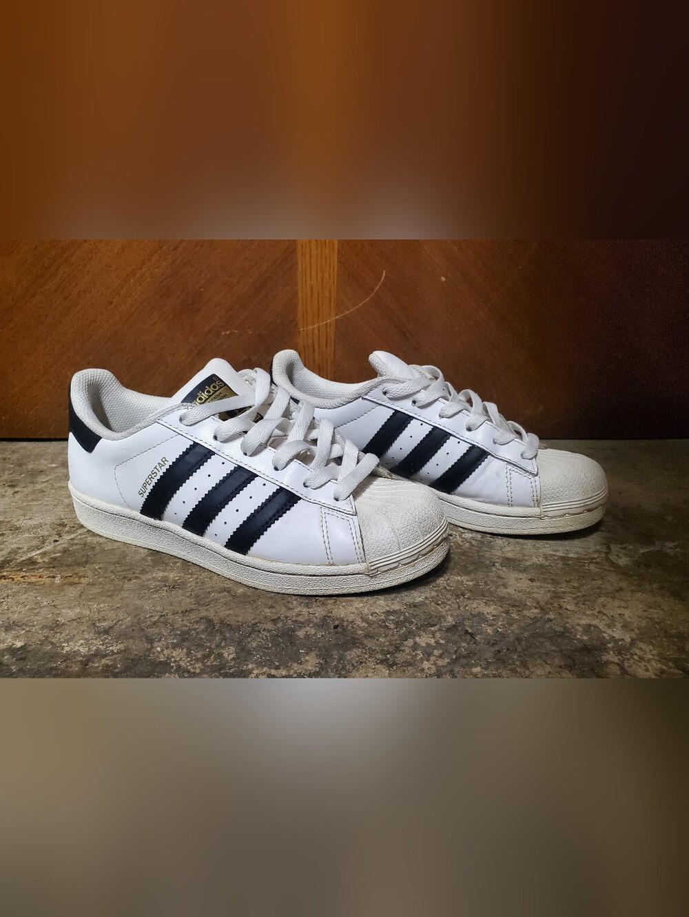 adidas Shoes Women's Sz US 3.5 Cloud White Superstar Ortholite Low Top C77154